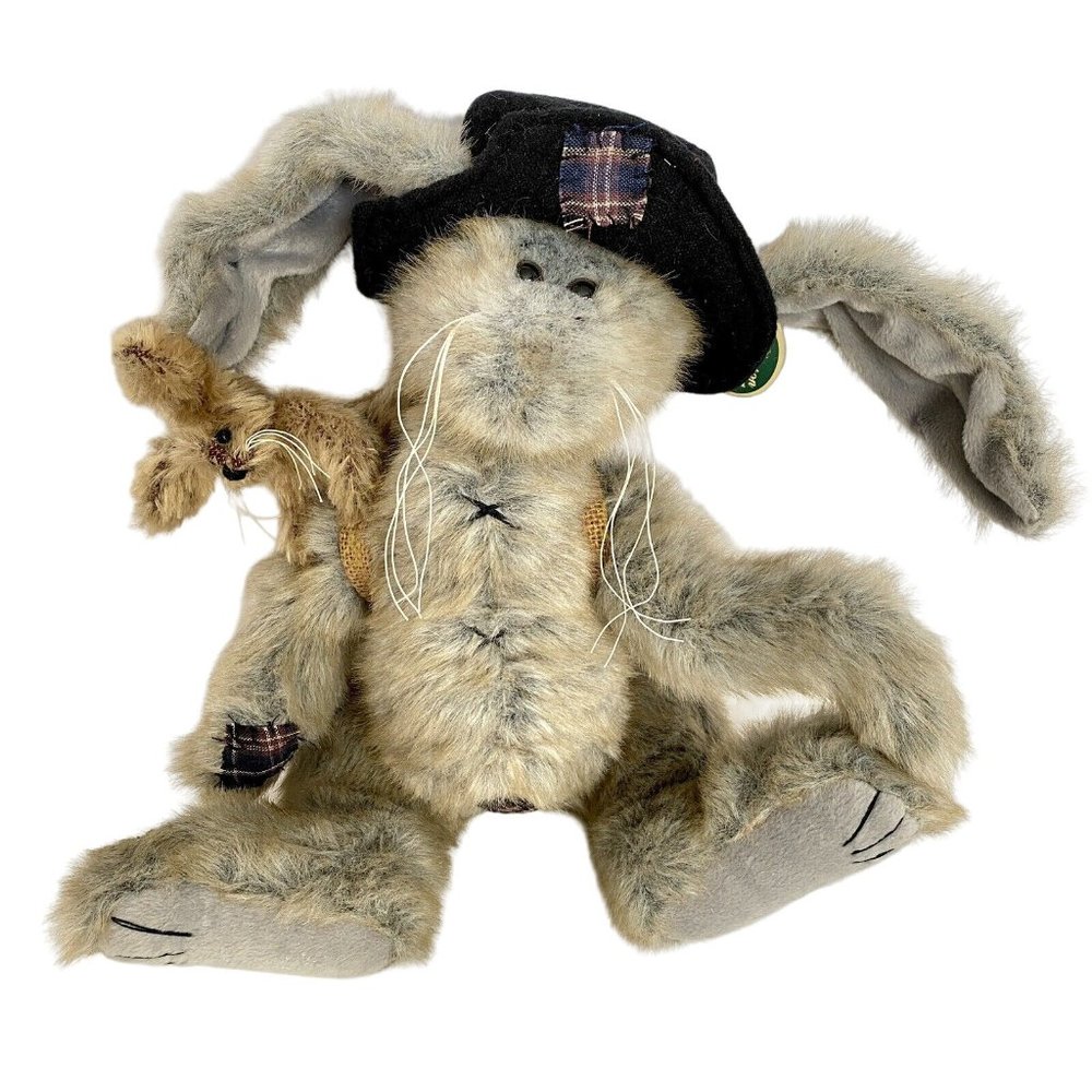 Bearington Collection Bunny Rabbit Plus Friend Plush RAGS & BAGS 12in w/Tag
